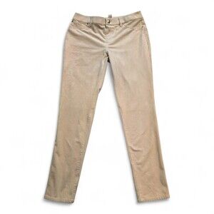 Chico's Tan Suede-Like Slim Pants Size 4